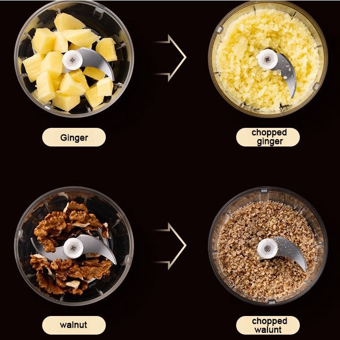 Mini Processador Triturador Sem Fio Elétrico 250ML De Alimentos