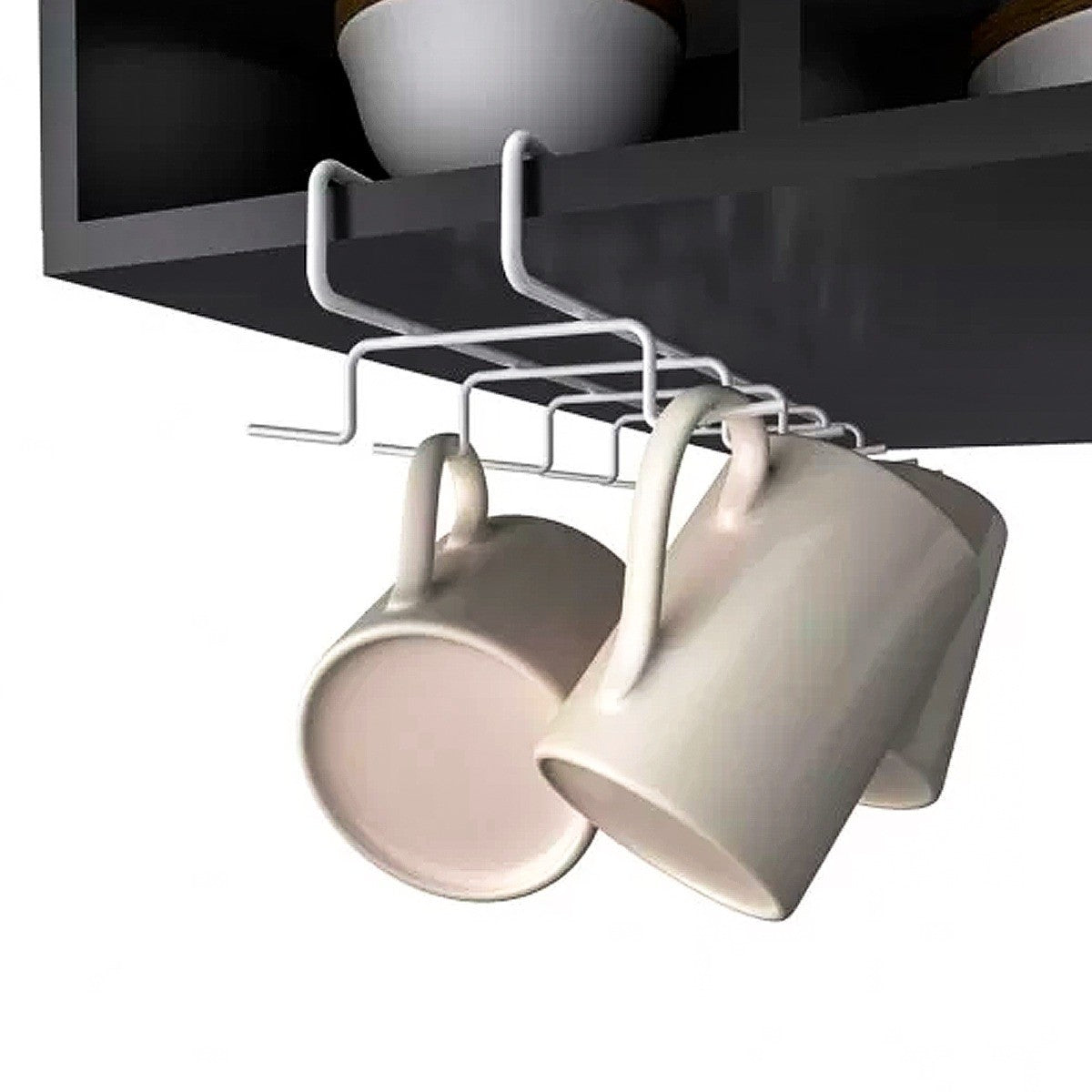 Suporte Xícaras Prático Para Armário ou Prateleira - Premium